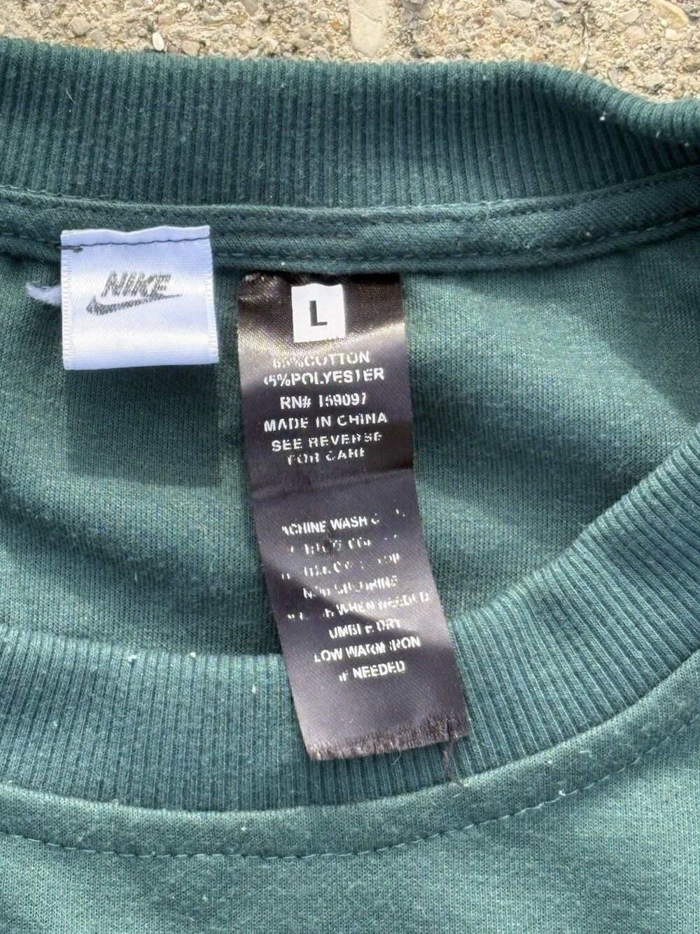 Vintage Nike Sweatshirt Color Block Men’s Lg Green Y2K Athletic Streetwear - Picture 5 of 7